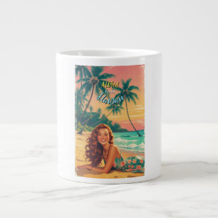 Grande Tasse Style Vintage Aloha de voyage Hawaïen d'Hawaï