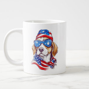 Grande Tasse Sublimation de chien du 4 juillet-66361