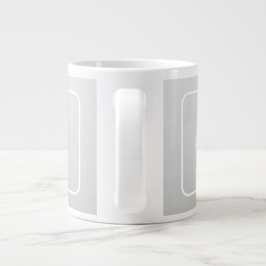 Grande Tasse Subtil Gray Gradient Nom de famille Monogramme (Dos)