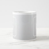 Grande Tasse Subtil Gray Gradient Nom de famille Monogramme (Devant)
