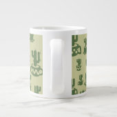 Grande Tasse Succulent cactus silhouette in cups and pots (Dos)