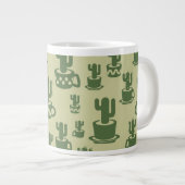 Grande Tasse Succulent cactus silhouette in cups and pots (Devant droit)
