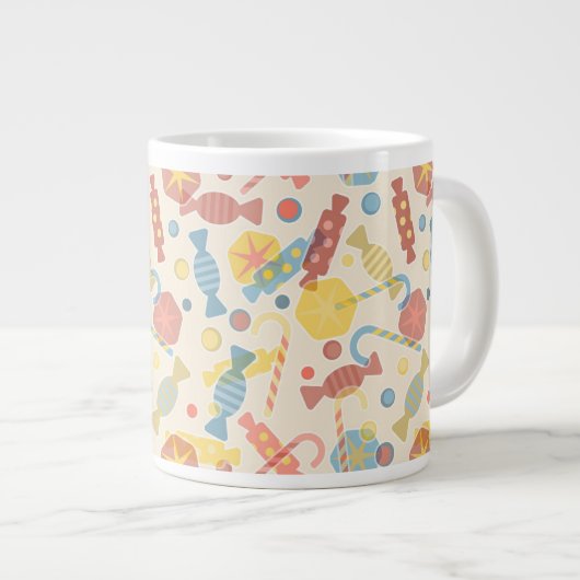 Grande Tasse Sucres Et Motif De Bonbons (Devant droit)