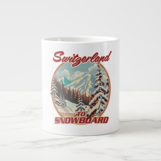 Grande Tasse Suisse pour faire du snowboard (Devant)