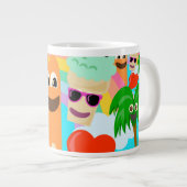 Grande Tasse Summer Fun Traite Joie Cartoon Art Joy (Devant droit)