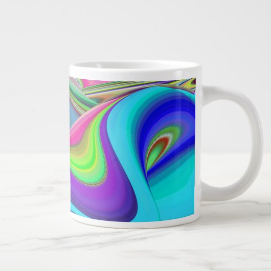 Grande Tasse Summerfeel, Rainbowart 3D Abstrait (Droite)
