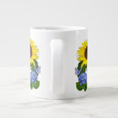 Grande Tasse Sunflower et Hydrangea Nom personnalisé Boue de sp (Dos)