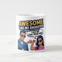 Super Papa et Fille Cadeau de Fête des Pères Enfan