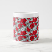 Grande Tasse Superbes pavots rouges fleurs d'été motif (Devant)
