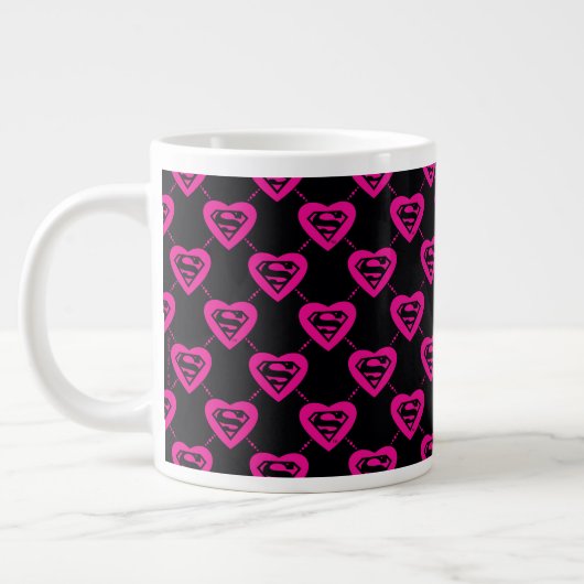 Grande Tasse Supergirl Hearts Motif diagonal (Gauche)