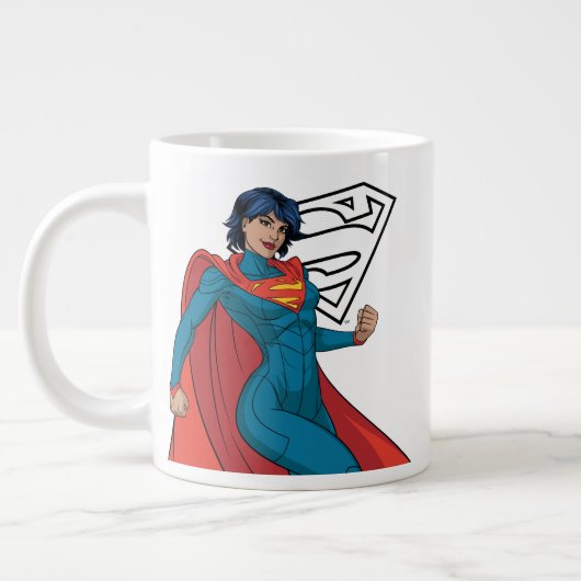 Grande Tasse Supergirl Hovering en costume bleu (Gauche)