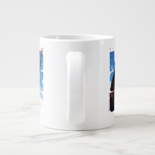 Grande Tasse Superman regarde Pose (Dos)