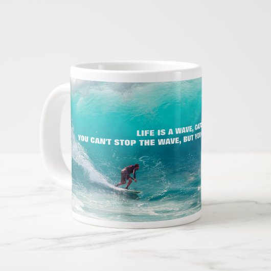 Grande Tasse SURF POSTER DE DEVIS Candy Jar à deux tons (Devant gauche)