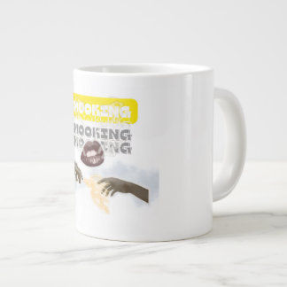 Grande Tasse Surreal Smoking Lips and Michelangelo Hands PopArt