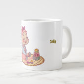 Grande Tasse Sweet petite fille Joyeux anniversaire (Devant droit)