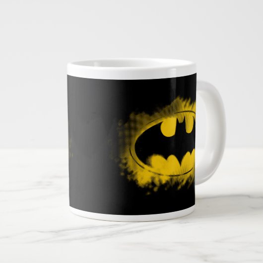 Grande Tasse Symbole Batman | Logo noir et jaune (Devant droit)