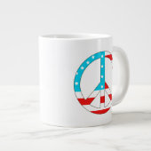 Grande Tasse Symbole de paix du drapeau américain (Devant droit)