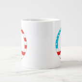 Grande Tasse Symbole de paix du drapeau américain (Devant)