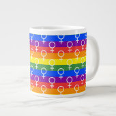 Grande Tasse Symbole féminin Motif arc-en-ciel (Devant droit)