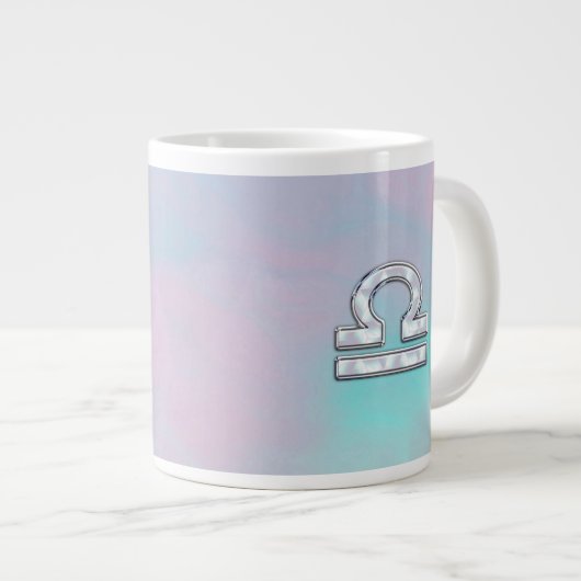 Grande Tasse Symbole moderne Libra Zodiac Mère de style Pearl (Devant droit)