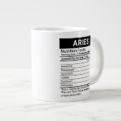 Grande Tasse Symbole Zodiaque Aries avec la valeur nutritive, (Devant droit)