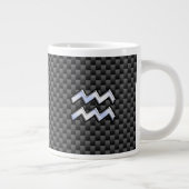 Grande Tasse Symbole Zodiaque d'argent Aquarius Style fibre de (Droite)