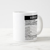 Grande Tasse Symbole Zodiaque Virgo avec la valeur nutritive, (Devant droit)