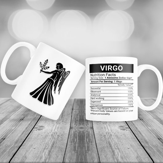 Grande Tasse Symbole Zodiaque Virgo avec la valeur nutritive,