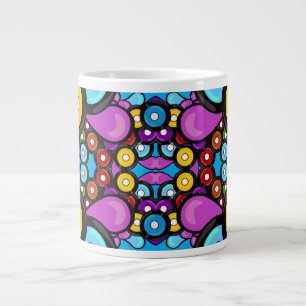Grande Tasse Sympa Coloré Retro Record Kaleidoscope Parti