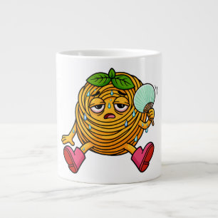 Grande Tasse T-Shirt Caractère Pâtes Polo Se Sentant Chaud