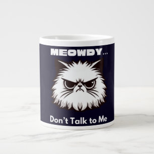Grande Tasse T-Shirt Chatte Furieuse Meowdy Ne Me Parle Pas Drô