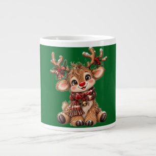 Grande Tasse T-shirt Enfants Renne de Noël Mignon Mer de vaca