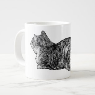 Grande Tasse Tabby avec pattes coupées