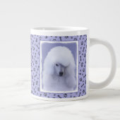 Grande Tasse Tableau blanc standard de caniche - Art original d (Droite)