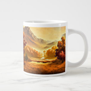 Grande Tasse Tableau paysage d'automne-1