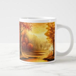 Grande Tasse Tableau paysage d'automne-2