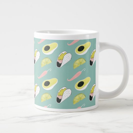 Grande Tasse Taco à propos d'amour | Motif d'élément Taco (Droite)