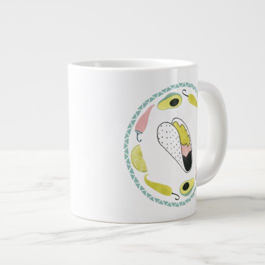 Grande Tasse Taco à propos d'amour | Taco Element Circle (Devant droit)