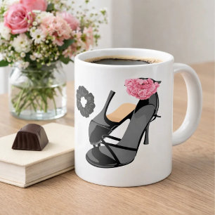 Grande Tasse Talons noirs et talons de mariée – Féminin chic
