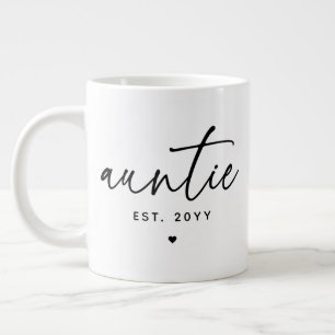Grande Tasse Tante Elégante Typographie Nouvelle Tante