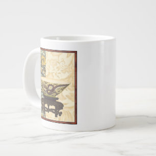 Grande Tasse Tapisserie asiatique au design bol et dragon