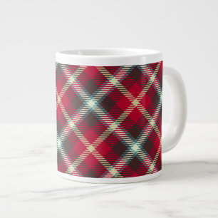 Grande Tasse Tartan Motif Noël Plaid 20oz Café