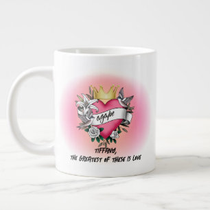 Grande Tasse Tatouage d'amour agapé