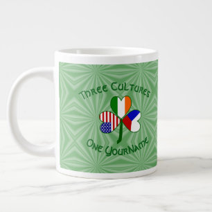 Grande Tasse Tchèque Irlande États-Unis Trèfle Drapeau Personna