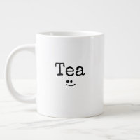 Tea Taza De Porcelana Tipografía Negra