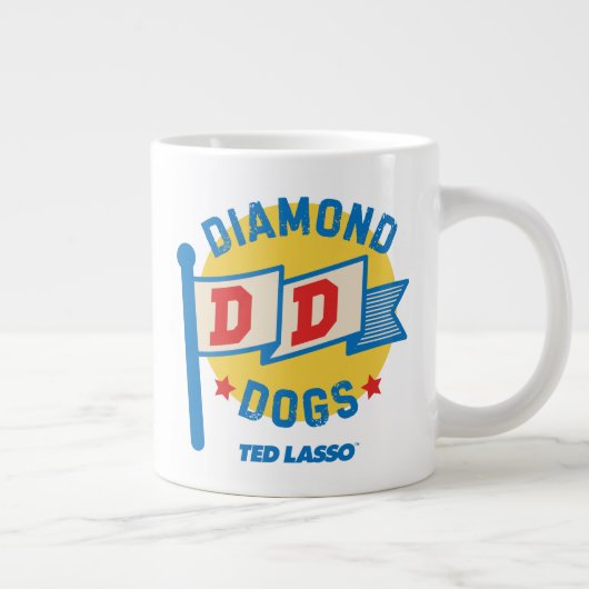 Grande Tasse Ted Lasso | Diamond Chiens Pennant Graphisme (Droite)
