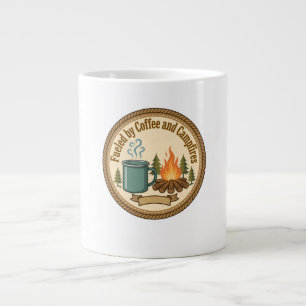 Grande Tasse Tee-shirt alimenté par le café et les feux de camp