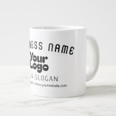 Grande Tasse Télécharger le logo Retro-Modern Blanc & Noir (mod (Devant droit)