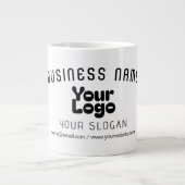 Grande Tasse Télécharger le logo Retro-Modern Blanc & Noir (mod (Devant)