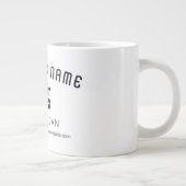 Grande Tasse Télécharger le logo Retro-Modern Blanc & Noir (mod (Droite)